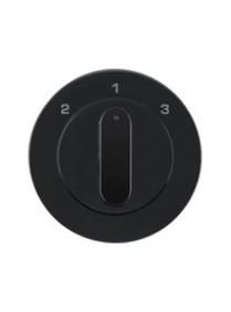 Berker 1084204500 rotary knob steps black glz 3-step