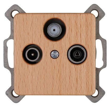 Kopp 917131082 MILANO TV/RF/SAT digital compatible beech antenna socket