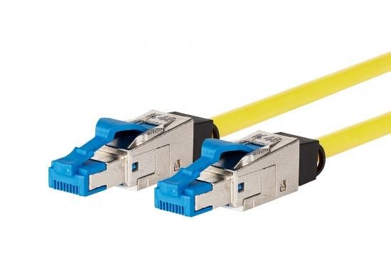 METZ CONNECT RJ45 AWG26 yellow 0.5m patch cable Cat.8.1, 13084H0577-E