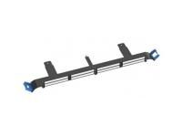 Telegärtner H02025A4002 1 0HE incl.8x label field black RAL9005 HD3 cable management