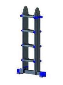 PROTEC.class 05105246 Ladders Aluminium telescopic ladder 4x4 with trav. PATLT44