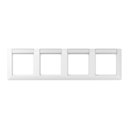 Jung AS5840NAWW frame 4-way, with label field, horizontal mounting, Duroplast, AS 500, alpine white