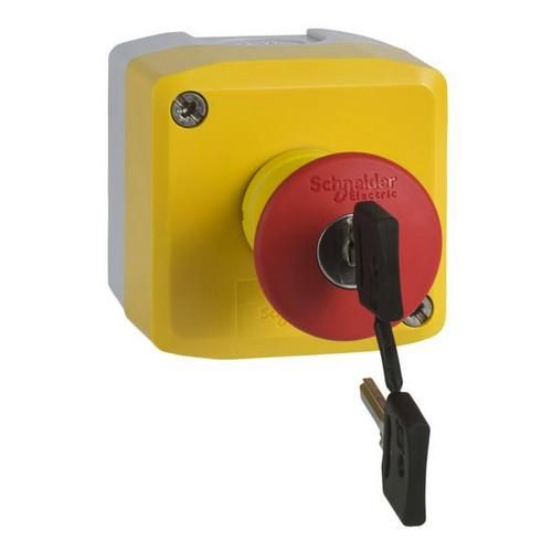 Schneider Electric XALK188F Order with mushroom button red housing