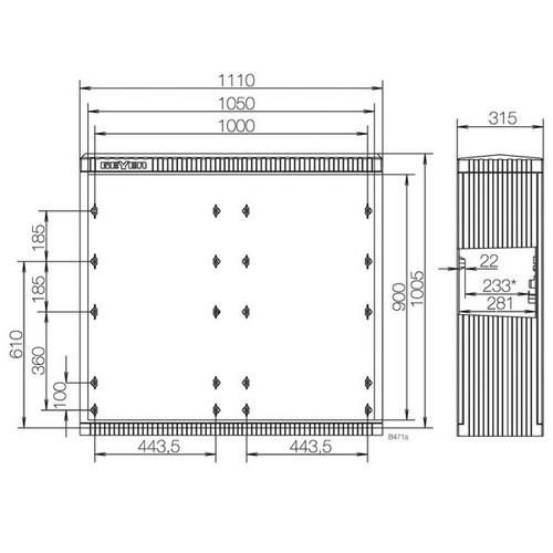 ABN FB4 BH6 1 cylinder cable distribution cabinet ( SL102P )
