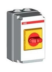 ABB Stotz-Kontakt OTDCP25SA11M, DC switch disconnector 2-pole 25A with red yellow selector handle, 1SCA125127R1001