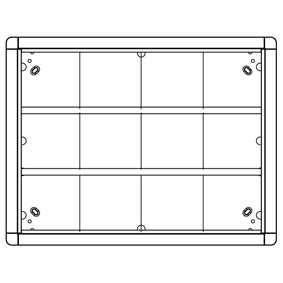 Ritto 1883870 surface-mounted frame 12 module slots, white