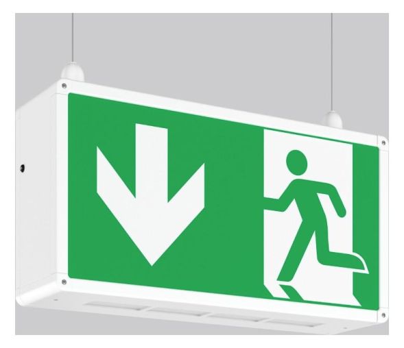 RZB 671367.002.1 Pendant Rectangle 485 LED emergency light