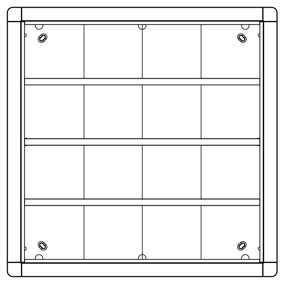 Ritto 1882450 flush-mounted frame 16 module slots, grey-brown