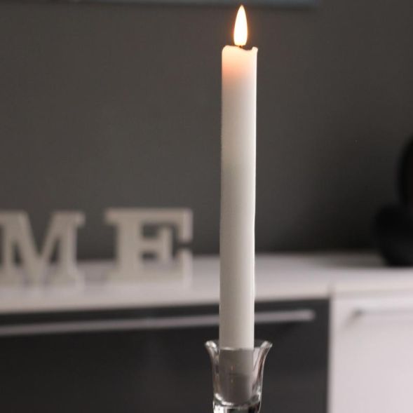 FHS 35738 LED candles, set of 4 white 2.2x24cm, 2AA, 6/18 timer