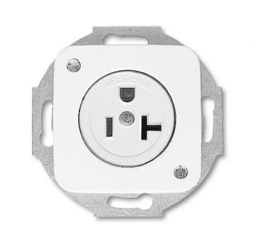 Busch-Jaeger 3016 EUC-214-101 Busch-Nema socket insert with central plate, 2-pole (2 P + E), 20 A alpine white