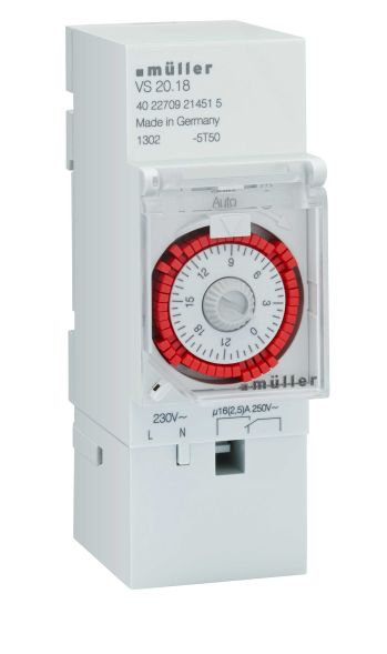 MÜLLER VS 20.18 Analogue timer | Day, without power reserve, 2 HP