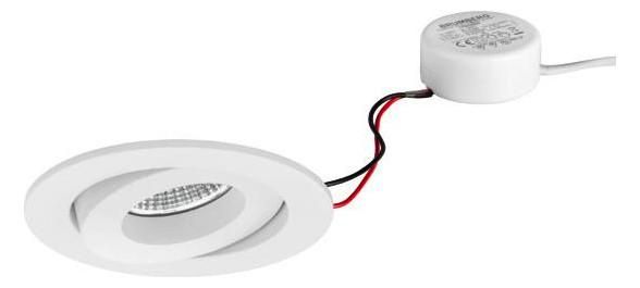 Brumberg 40377173 230V AC 7W 3000K structured LED recessed ceiling spotlight