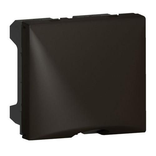 Legrand 079150L Mosaic 2-mod.o.terminal with strain relief black cable outlet