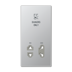 Jung SOAL7522PL cover 1-way, Shavers only, LS series, aluminium