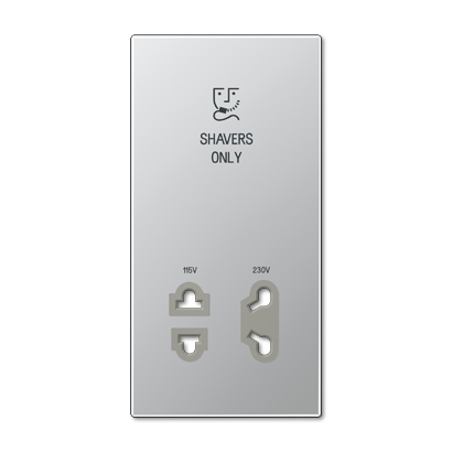 Jung SOAL7522PL cover 1-way, Shavers only, LS series, aluminium