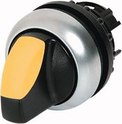 Eaton M22-WRLK-Y illuminated selector switch, 2 positions, yellow, latching, 216829