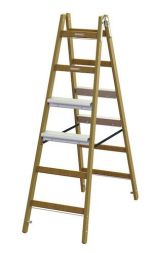 PROTEC.class PHSSLASB26 PHSLAB26 + aluminum steps on both sides 2x6 wooden stepladder