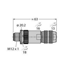 Turck 6930792 CMBS8181-0 circular connector