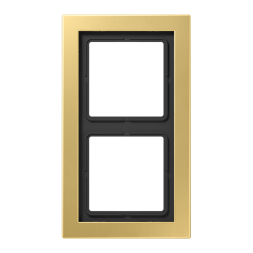 Jung MED2982C frame 2-way, vertical and horizontal mounting, brass, LS-DESIGN, brass classic
