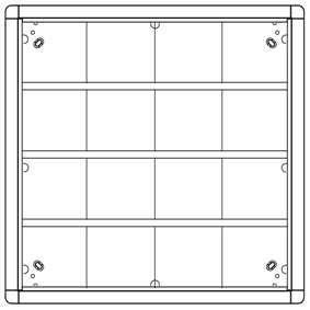 Ritto 1883920 surface-mounted frame 16 module slots, silver