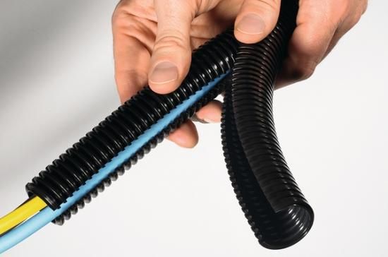 HellermannTyton 166-11807 HG-DC54-PA6-BK-25M HelaGuard plastic conduit