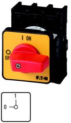 Eaton P1-32/E-RT ON-OFF switch, 3-pole, 32 A, EMERGENCY STOP function, built-in, 003197