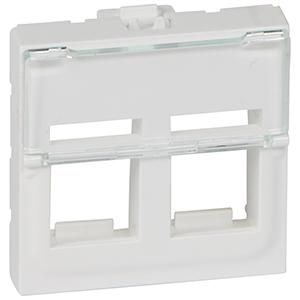 Legrand 078610 Cover Keystone 2-way RJ45 Mosaic, (white)