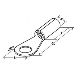 HAUPA 290684 tubular cable lug 25qmm M16 ger