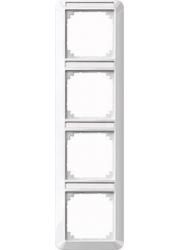 MERTEN 385419 Frame 4-way vertical polar white glossy