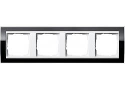 Gira 0214733 4-way cover frame for pure white Gira Event Clear Black