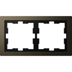 MERTEN MEG4020-6552 metal frame D-Life 2-way Mocca metallic