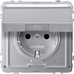 MERTEN MEG2312-7260 SCHUKO socket aluminum AQUADESIGN