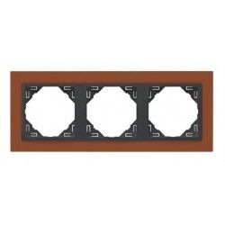 EFAPEL FOUR-GANG FRAME INTENSE RED/GRAY