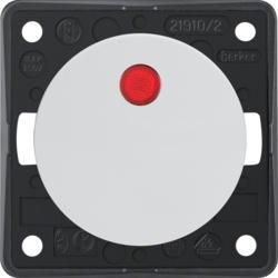 Berker 937522509 Control rocker switch with red lens polar white, glossy Integro Flow/Pure