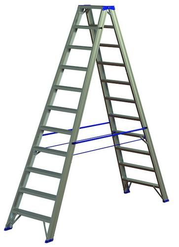 PROTEC.class 05105617 PASSL211 2x11 L:2.57m aluminum stepladder