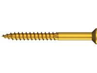 Reisser 007997M011-0400164-1 DIN 7997 wood screws Flaseko, PZ, 4.0 x 16, brass, plain, pack of 200