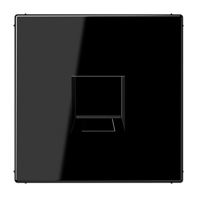 Jung LS1969-15WESW cover (latched) for modular jack sockets 1-way, EMT, AMP, MTRJ, thermoplastic, LS series, black