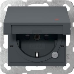 Gira 455228 KD control+SH System 55 anthra socket SCHUKO