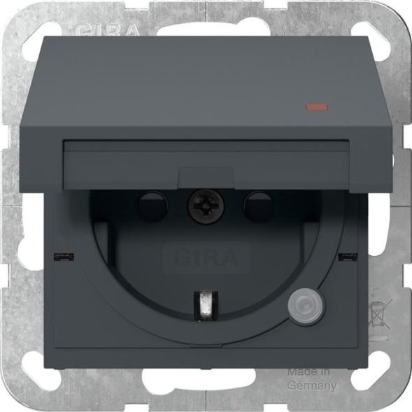 Gira 455228 KD control+SH System 55 anthra socket SCHUKO