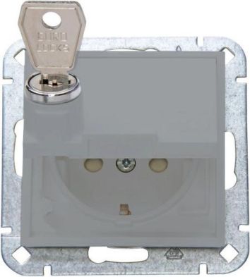 Kopp 951534003 HK07 lockable grey matt SCHUKO socket