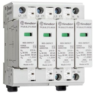 Finder 7P.25.8.275.1020 SPD surge arrester 4 varistors