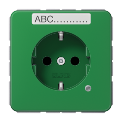 Jung CD1520BFNAKOGN SCHUKO socket, 16 A 250 V ~, without claws, with function display, with label field, integrated increased contact protection, SAFETY+, thermoplastic, Ser