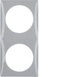 Berker 918262507 frame 2-way grey, glossy Integro Flow