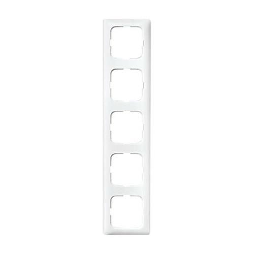 Busch-Jaeger 2515-214K-102 Reflex SI Linear cover frame, 5-way frame alpine white