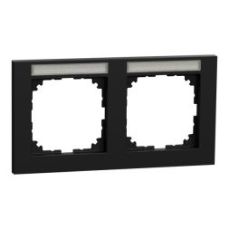 MERTEN MEG4021-3603 2-way labelling horizontal black M-Pure frame
