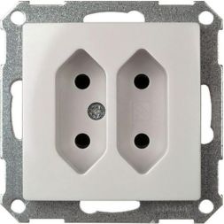 ELSO ELG275914 socket double Europe 16A JOY pure white