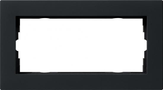 Gira 1002095 2-way oM flat E2 black cover frame