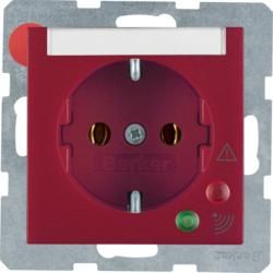 Berker 41081962 SCHUKO socket with surge protection red, matt Berker S.1/B.3/B.7