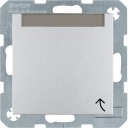 Berker 47461404 SCHUKO socket with hinged cover and labelling field aluminium, matt Berker B.7