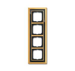 Busch-Jaeger 1724-835 cover frame, 4-way frame polished brass anthracite